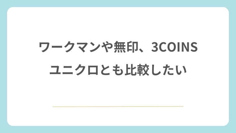 ウエストポーチはワークマンや無印、3COINS、ユニクロとも比較したい